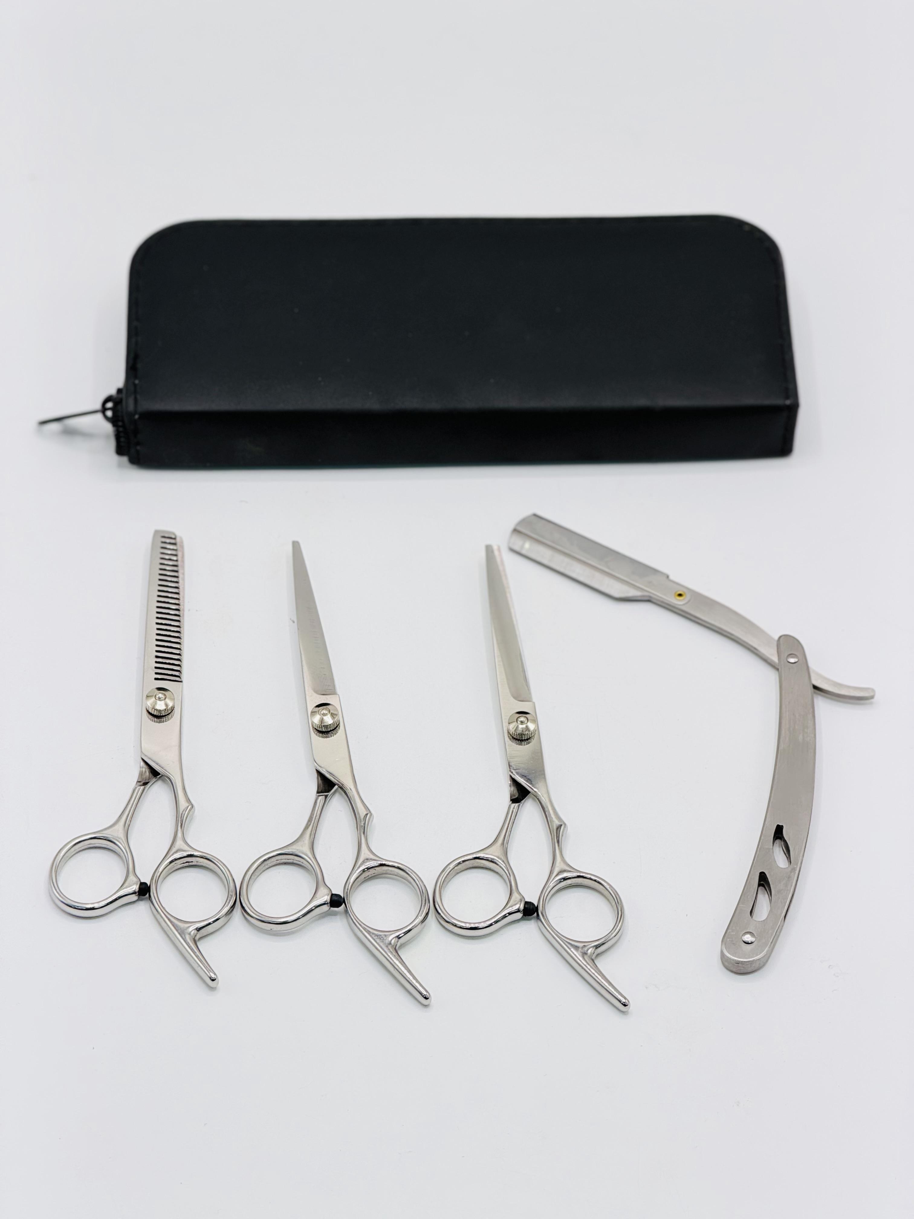 طقم مقصات و مواس حلاقة