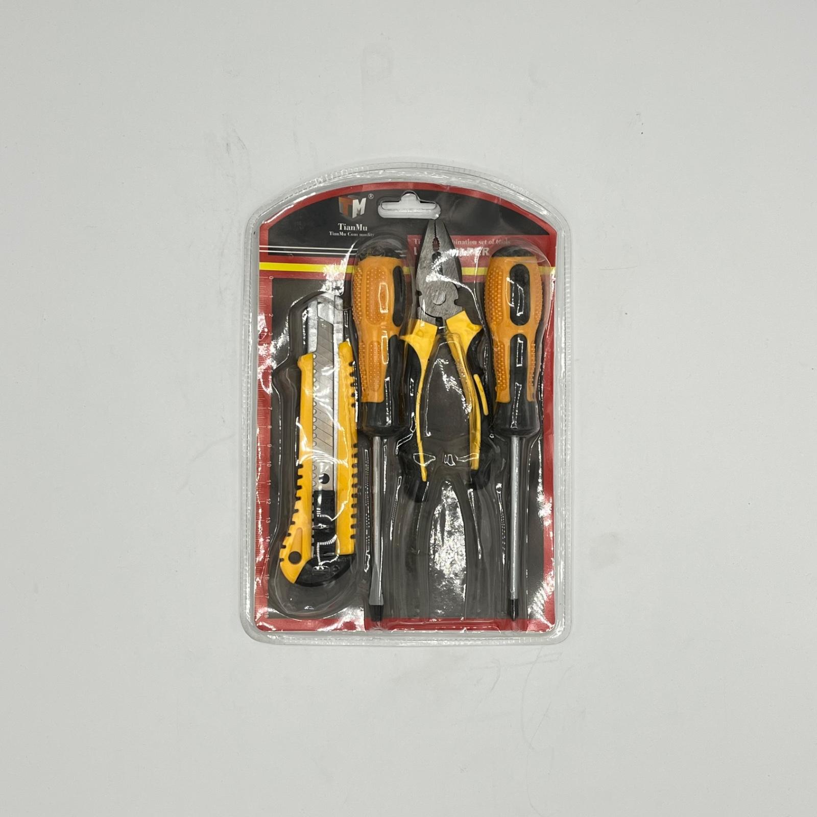 طقم مفك وكماشة وشفرة